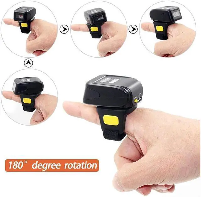 Alt view image 4 of 7 - BONAEVER Wireless Barcode Scanner 1D 2D QR Portable Wearable Ring Finger Mini Bar Code Reader Versatile 3-in-1 Compatible with BT & 2.4GHz & USB 2.0 Work with Windows Mac OS Android 4.0+