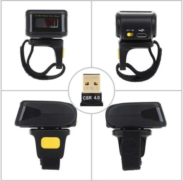 Alt view image 5 of 7 - BONAEVER Wireless Barcode Scanner 1D 2D QR Portable Wearable Ring Finger Mini Bar Code Reader Versatile 3-in-1 Compatible with BT & 2.4GHz & USB 2.0 Work with Windows Mac OS Android 4.0+