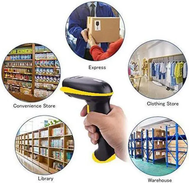 Alt view image 7 of 7 - BONAEVER Wireless 2.4G Barcode Scanner 2-in-1 2.4G Wireless & USB 2.0 Wired 1D Bar Code Scanner Cordless Hand Held Barcode Reader for Macbook Windows Quickbooks Linux