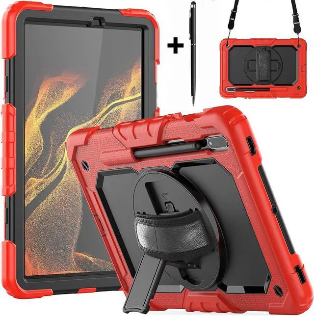 Main image of BONAEVER Case for Samsung Galaxy Tab S8 11 inch 2022 SM-X700/X706 Tab S7 11 inch 2020 SM-T870/T875 with Screen Protector S Pen Holder Protective Cover with Stand and Hand/Shoulder Strap/ Stylus Pen