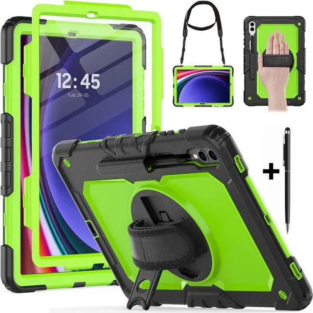 Main image of BONAEVER Case for Samsung Galaxy Tab S10 FE 11 inch 2025/S9 11 inch 2023 / S9 FE 5G 10.9" 2023 with Screen Protector Pen Holder Stylus Pen [360 Rotating Hand Strap] & Stand ShockProof Cover