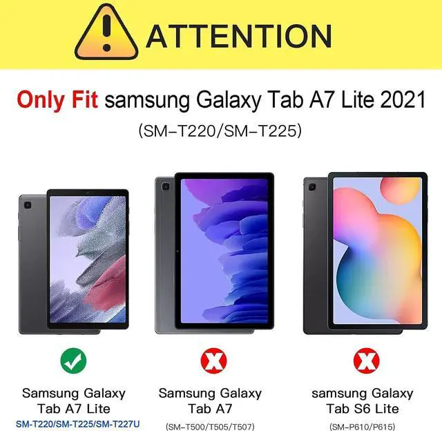 Alt view image 3 of 7 - BONAEVER Case for Samsung Galaxy Tab A7 Lite 8.7 inch 2021 SM-T220/T225/T227 with Screen Protector Pencil Holder Durable Protective Cover with Stand and Shoulder Strap Stylus Pen