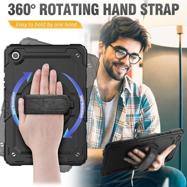 Alt view image 4 of 7 - BONAEVER Case for Samsung Galaxy Tab A9 Plus 11 Inch 2023 SM-X210/X216/X218 with Screen Protector Shockproof Cover with Pen Holder Stand and Shoulder Strap Stylus Pen