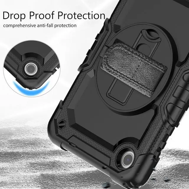 Alt view image 5 of 7 - BONAEVER Case for Lenovo Tab M8 4th Generation 2024 2023 TB301XU TB300FU TB300XU with Screen Protector Shockproof Protective Cover with Pen Holder Stand and Shoulder Strap Stylus Pen