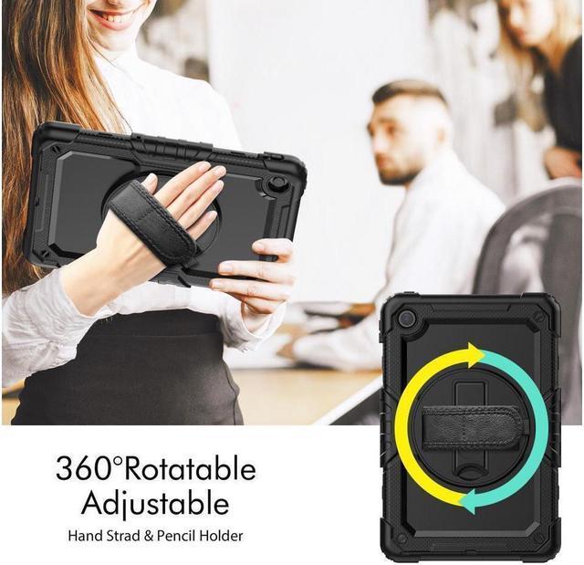 Alt view image 4 of 7 - BONAEVER Case for Lenovo Tab M10 Plus 3rd Generation 10.6 Inch 2022 TB125FU/TB128FU/TB128XU with Screen Protector Shockproof Protective Cover with Pen Holder Stand and Shoulder Strap Stylus