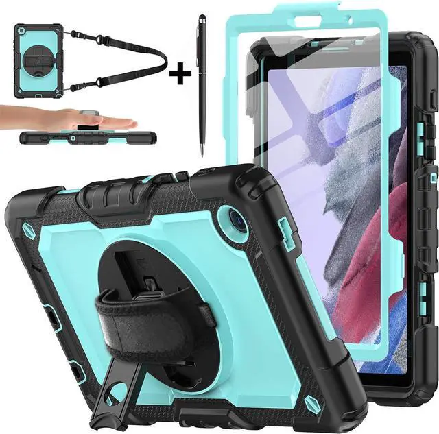 Main image of BONAEVER Case for Samsung Galaxy Tab A7 Lite 8.7 inch 2021 SM-T220/T225/T227 with Screen Protector Pencil Holder Durable Protective Cover with Stand and Shoulder Strap Stylus Pen