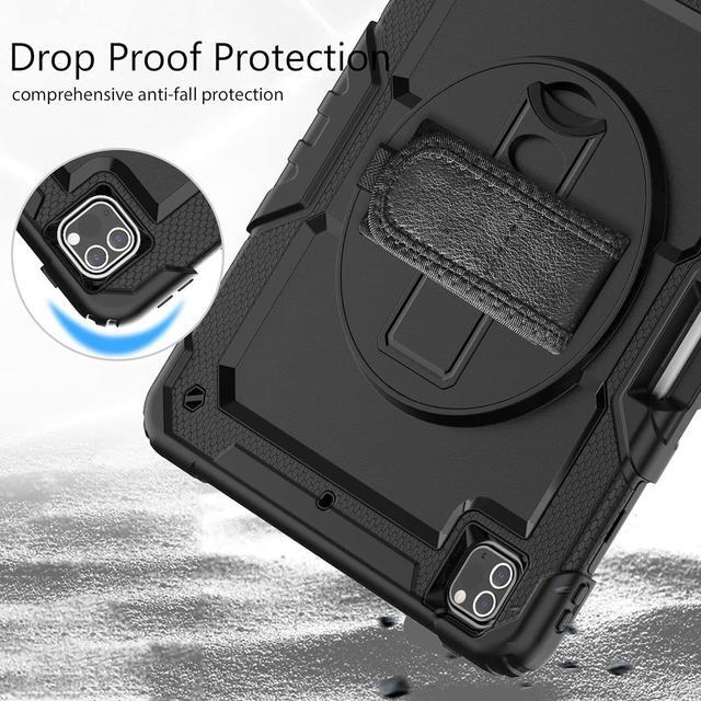 Alt view image 5 of 7 - BONAEVER Case for iPad Pro 12.9 inch 2022 2021 2020 2018 Shockproof Cover with Screen Protector Pen Holder Stand and Shoulder Strap Stylus Pen