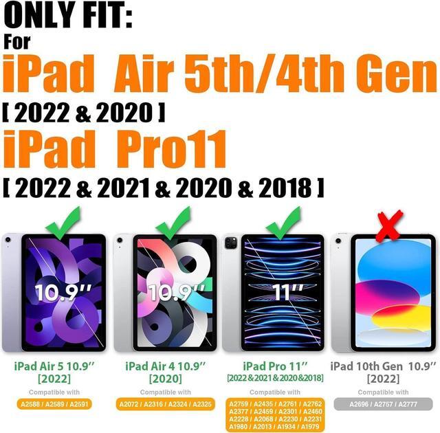 Alt view image 2 of 7 - BONAEVER Case for iPad Pro 11 inch 2022 2021 2020 2018 iPad Air 5 Air 4 10.9 inch Shockproof Cover with Screen Protector Pen Holder Stand and Shoulder Strap Stylus Pen