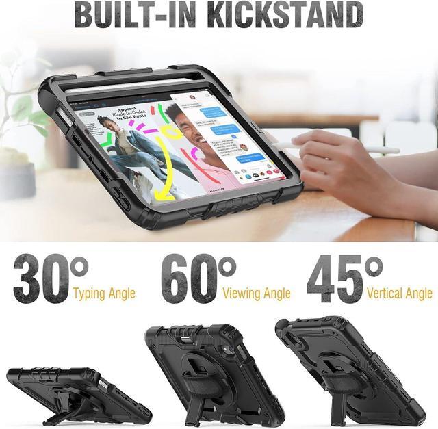 Alt view image 3 of 7 - BONAEVER Case for iPad Pro 11 inch 2022 2021 2020 2018 iPad Air 5 Air 4 10.9 inch Shockproof Cover with Screen Protector Pen Holder Stand and Shoulder Strap Stylus Pen