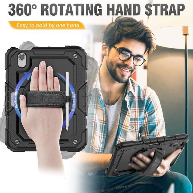 Alt view image 4 of 7 - BONAEVER Case for iPad Pro 11 inch 2022 2021 2020 2018 iPad Air 5 Air 4 10.9 inch Shockproof Cover with Screen Protector Pen Holder Stand and Shoulder Strap Stylus Pen