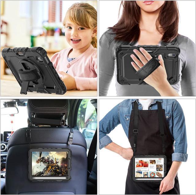 Alt view image 6 of 7 - BONAEVER Protective Case for iPad Mini 6 8.3 inch 2021 Shockproof Cover with Screen Protector Pencil Holder Stand and Shoulder Strap Stylus Pen