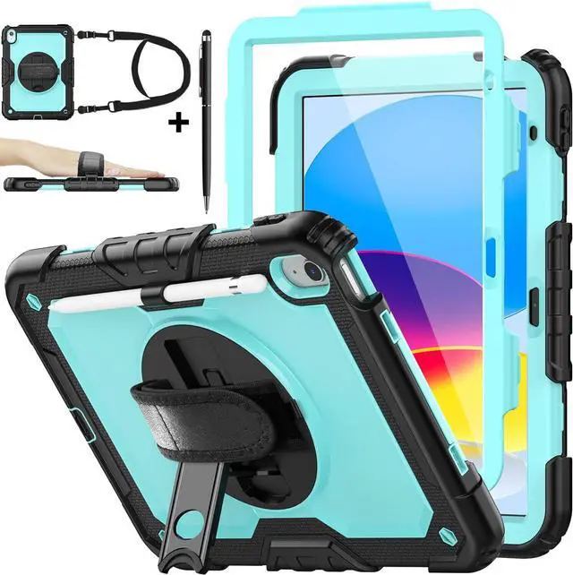 Main image of BONAEVER Case for iPad (A16) 11th Generation 11 Inch 2025, iPad 10th Generation 10.9 inch 2022 Shockproof Cover with Screen Protector Pen Holder Stand and Shoulder Strap Stylus Pen