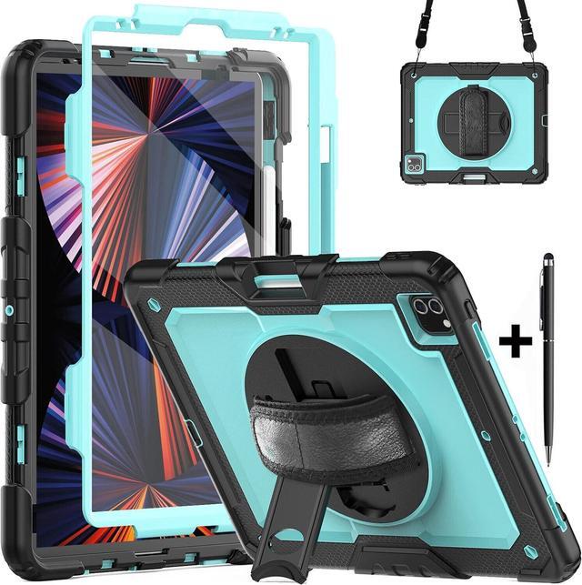 Main image of BONAEVER Case for iPad Pro 12.9 inch 2022 2021 2020 2018 Shockproof Cover with Screen Protector Pen Holder Stand and Shoulder Strap Stylus Pen