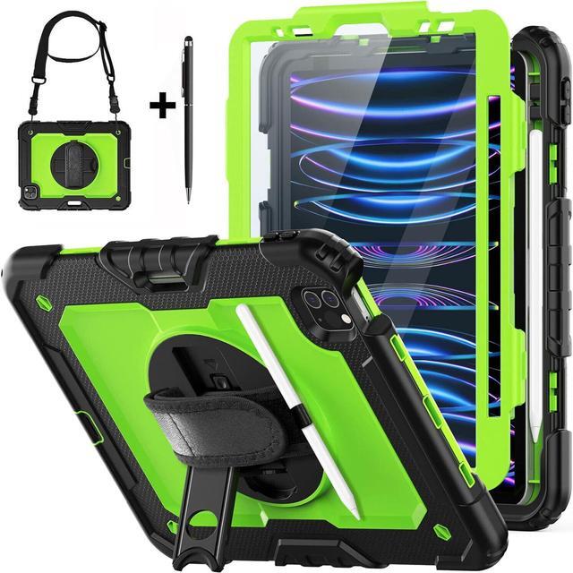 Main image of BONAEVER Case for iPad Pro 11 inch 2022 2021 2020 2018 iPad Air 5 Air 4 10.9 inch Shockproof Cover with Screen Protector Pen Holder Stand and Shoulder Strap Stylus Pen