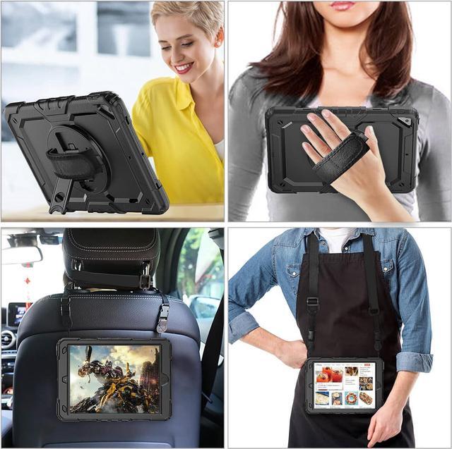 Alt view image 5 of 7 - BONAEVER Protective Case for iPad 10.2 inch 2021 2020 2019 Shockproof Cover with Screen Protector Pencil Holder Stand and Shoulder Strap Stylus Pen