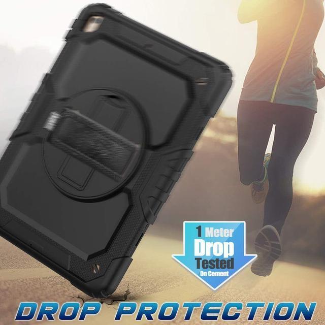 Alt view image 4 of 7 - BONAEVER Protective Case for iPad 10.2 inch 2021 2020 2019 Shockproof Cover with Screen Protector Pencil Holder Stand and Shoulder Strap Stylus Pen