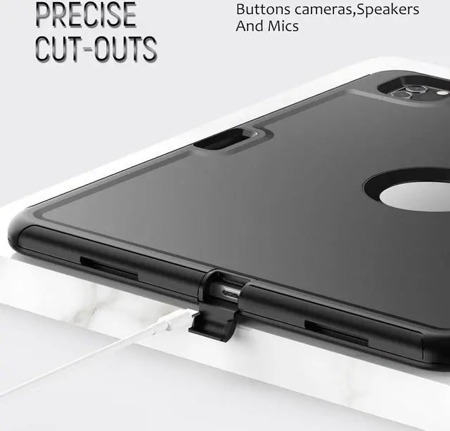 Alt view image 6 of 7 - BONAEVER Case for iPad Pro 12.9 Inch 2022/2021/2020 (6th/5th/4th Gen) Durable Protective Cover with Pencil Holder Folding Stand Smart Magnetic Cover Auto Sleep/Wake