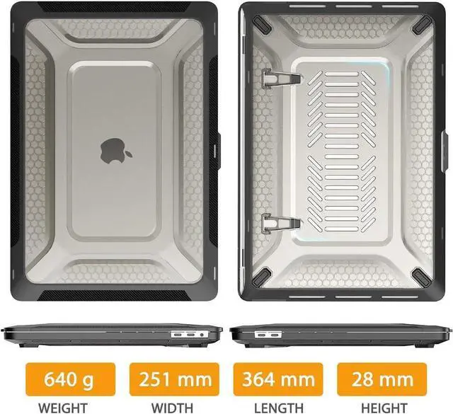 Alt view image 2 of 7 - BONAEVER For MacBook Pro 16 Inch Case A2141 Release 2020 2019 Plastic Hard Shell Cover with Keybaord Cover & Screen Protector & Type C Adapter