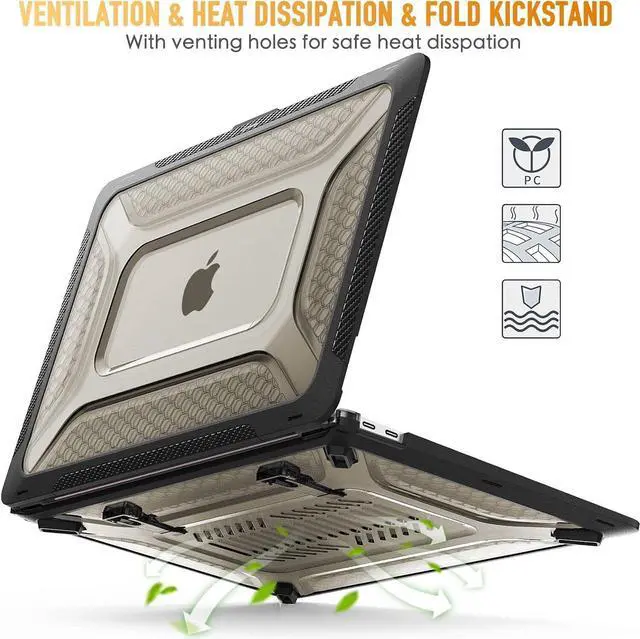 Alt view image 3 of 7 - BONAEVER For MacBook Air 13 inch Case 2022 2021-2018 Release A2337 M1 A2179 A1932 Retina Display Touch ID Plastic Hard Shell Cover with Keybaord Cover & Screen Protector & Type C Adapter