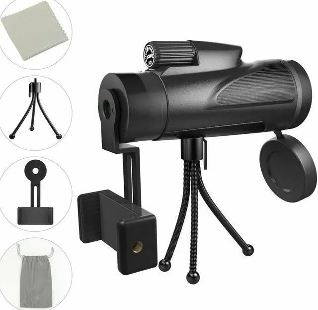Alt view image 7 of 7 - Monocular Telescope 12x50 High Power Waterproof Monocular Scope with Phone Mount & Hose Tripod Monocular Compact Fogproof Scope BAK4 Prism FMC Monoculars for Adults Hunting Camping Travelling Wildlife
