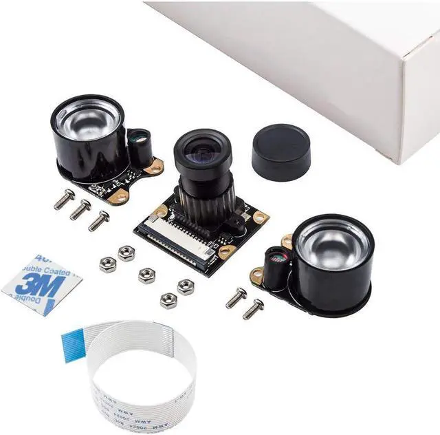 Alt view image 7 of 7 - Camera Module for Raspberry Pi 4 with 5MP Video Webcam Night Vision Compatible with Raspberry Pi 3 B+ 3B 2 Model B B+