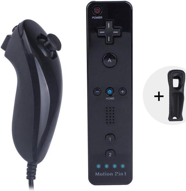 Main image of Wii Remote Plus and Nunchuck Controller with Silicone Case and Wrist Strap - (3rd-Party Product)