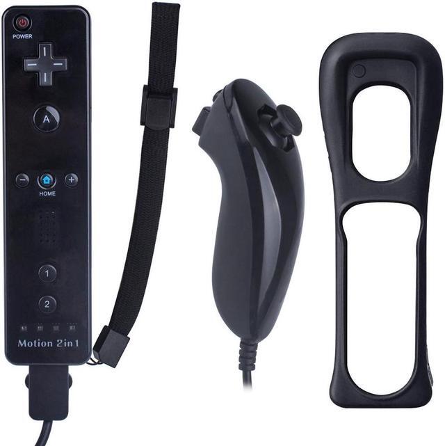 Alt view image 6 of 7 - Wii Remote Plus and Nunchuck Controller with Silicone Case and Wrist Strap - (3rd-Party Product)