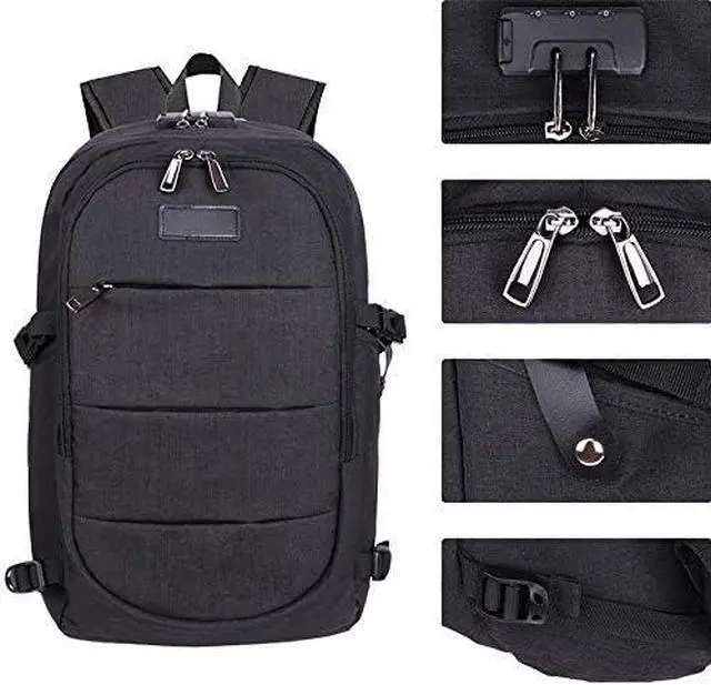 Alt view image 4 of 7 - Laptop Backpack for Men & Women, Anti Theft Waterproof Backpack with USB Charging Port, Travel Business Backpack Fits Under 15.6-Inch Laptop Notebook