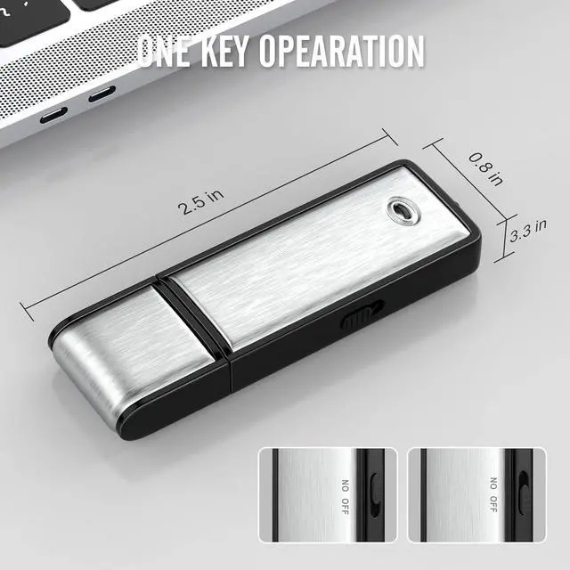 Alt view image 2 of 6 - 16GB Voice Recorder, Digital Audio Recorder with 750 Hours Recording Capacity Noise Reduction USB Recording Device Rechargeable Audio Voice Recorder for Lecture,Interview,Meeting Class