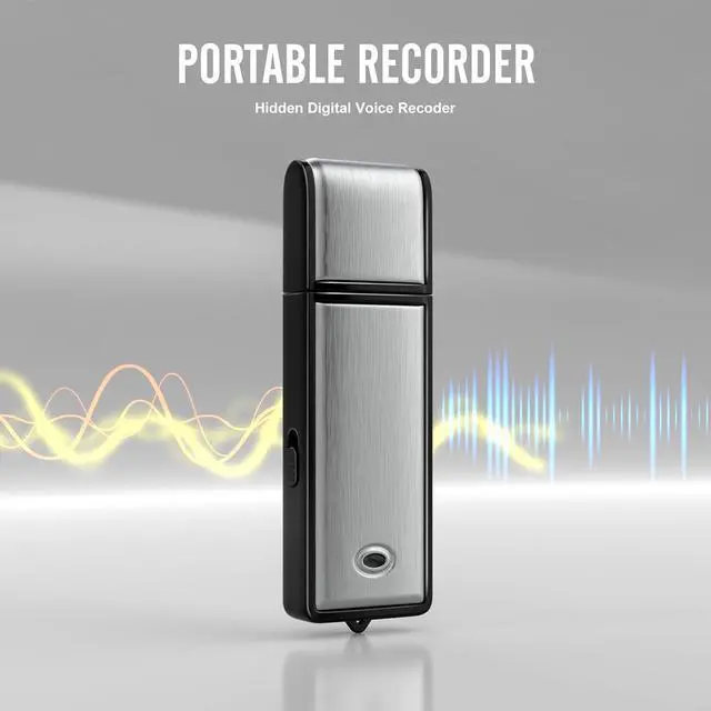 Alt view image 5 of 6 - 16GB Voice Recorder, Digital Audio Recorder with 750 Hours Recording Capacity Noise Reduction USB Recording Device Rechargeable Audio Voice Recorder for Lecture,Interview,Meeting Class