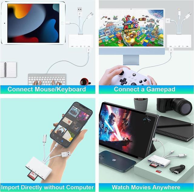 Alt view image 7 of 7 - [Apple MFi Certified] 5-in-1 iPhone Memory Card Reader, USB OTG Adapter & SD/TF Card Camera Viewer for iPhone/iPad/PC/Android/Camera/USB C & A Devices, Supports SD/Micro SD/SDHC/SDXC/MMC Plug and Play