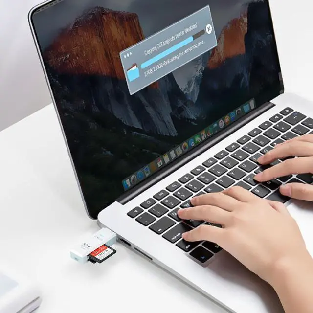 Alt view image 5 of 5 - USB 3.0 Micro SD Card Reader, 5Gbps 2-in-1 SD Card Reader to USB Adapter, Wansurs Memory Card Reader for SDXC, SDHC, MMC, RS-MMC, Micro SDXC, Micro SD, Micro SDHC and UHS-I Cards