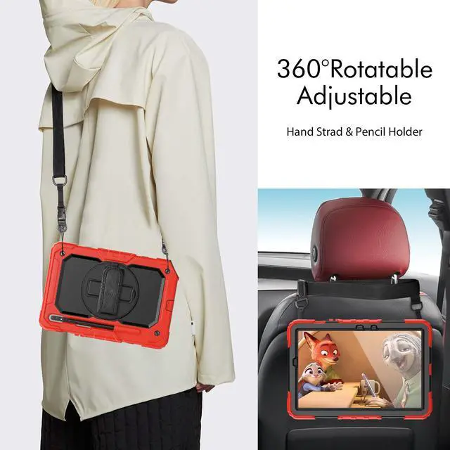 Alt view image 7 of 7 - BONAEVER For Galaxy Tab S8 2022 / Tab S7 2020 11 Inch Case (SM-X700/706/T870/T875) with S Pen Holder Rugged Shockproof Rotating Stand and Protective Cover for Galaxy Tab S8 / S7 11"