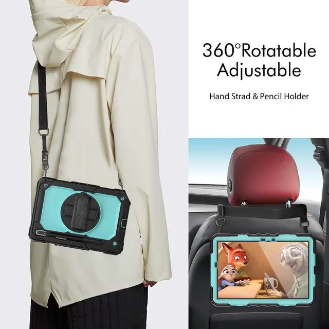 Alt view image 7 of 7 - BONAEVER For Galaxy Tab S8 2022 / Tab S7 2020 11 Inch Case (SM-X700/706/T870/T875) with S Pen Holder Rugged Shockproof Rotating Stand and Protective Cover for Galaxy Tab S8 / S7 11"