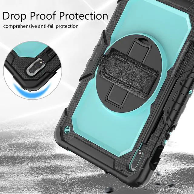 Alt view image 5 of 7 - BONAEVER For Galaxy Tab S8 2022 / Tab S7 2020 11 Inch Case (SM-X700/706/T870/T875) with S Pen Holder Rugged Shockproof Rotating Stand and Protective Cover for Galaxy Tab S8 / S7 11"