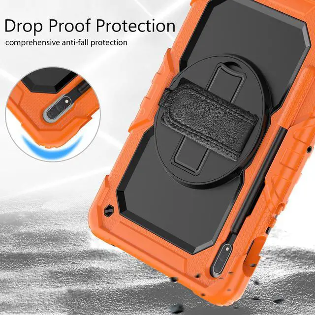 Alt view image 3 of 7 - BONAEVER For Galaxy Tab S8 2022 / Tab S7 2020 11 Inch Case (SM-X700/706/T870/T875) with S Pen Holder Rugged Shockproof Rotating Stand and Protective Cover for Galaxy Tab S8 / S7 11"