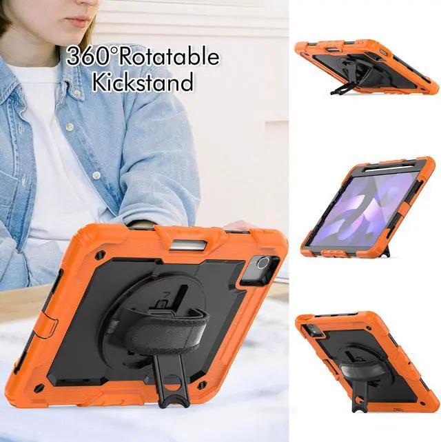 Alt view image 7 of 7 - BONAEVER For iPad Air 5 Air 4 10.9 inch 2022 2020 Case with Screen Protector Pencil Holder Protective Cover with Hand Strap for iPad Air 4th/5th Gen iPad Pro 11 inch 2022 2021 2020 2018