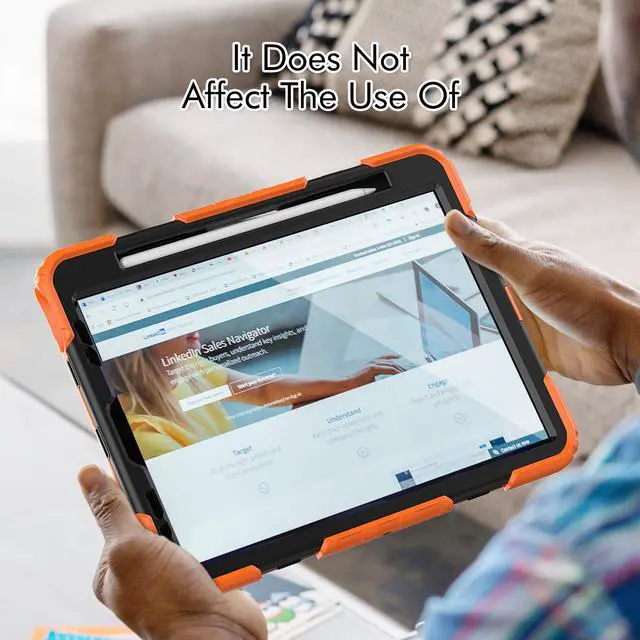 Alt view image 6 of 7 - BONAEVER For iPad Air 5 Air 4 10.9 inch 2022 2020 Case with Screen Protector Pencil Holder Protective Cover with Hand Strap for iPad Air 4th/5th Gen iPad Pro 11 inch 2022 2021 2020 2018