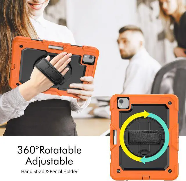 Alt view image 5 of 7 - BONAEVER For iPad Air 5 Air 4 10.9 inch 2022 2020 Case with Screen Protector Pencil Holder Protective Cover with Hand Strap for iPad Air 4th/5th Gen iPad Pro 11 inch 2022 2021 2020 2018