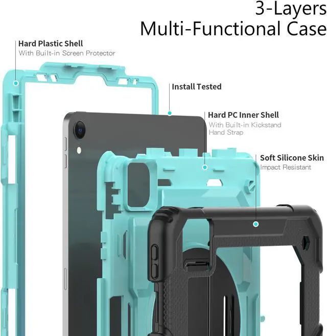 Alt view image 4 of 7 - BONAEVER For iPad Air 5 Air 4 10.9 inch 2022 2020 Case with Screen Protector Pencil Holder Protective Cover with Hand Strap for iPad Air 4th/5th Gen iPad Pro 11 inch 2022 2021 2020 2018