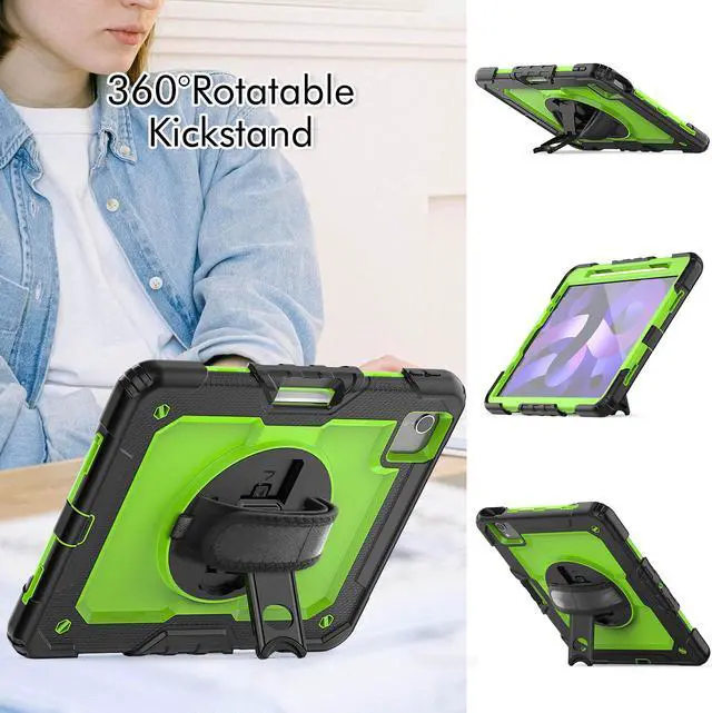 Alt view image 5 of 7 - BONAEVER For iPad Air 5 Air 4 10.9 inch 2022 2020 Case with Screen Protector Pencil Holder Protective Cover with Hand Strap for iPad Air 4th/5th Gen iPad Pro 11 inch 2022 2021 2020 2018