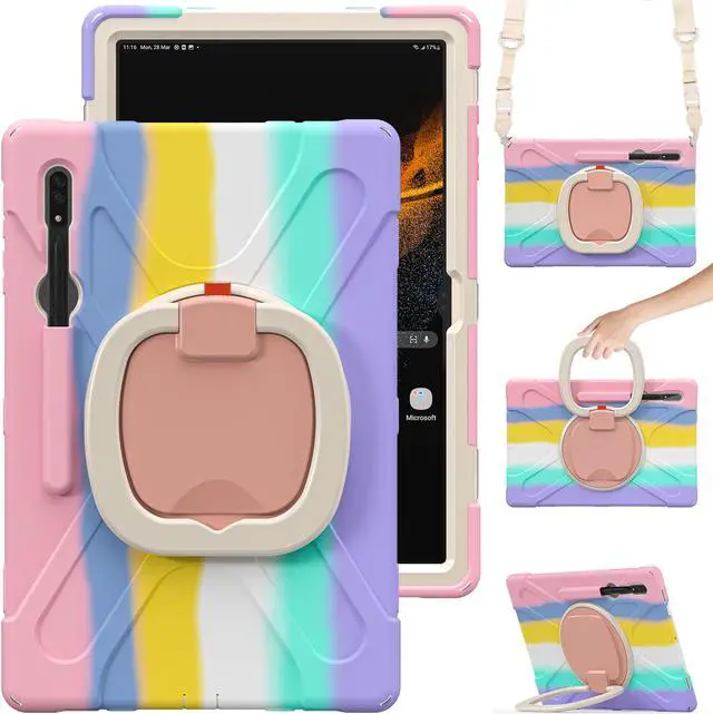 Main image of BONAEVER For Samsung Galaxy Tab S8 Ultra 14.6 inch 2022 Case Shockproof Protective Case for Galaxy Tab S8 Ultra 14.6" 2022 Model SM-X900 SM-X906 with Stand andandle Hand Strap & Shoulder Strap