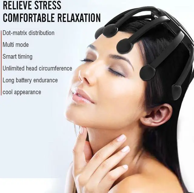 Alt view image 6 of 7 - BONAEVER Electric Scalp Head Massager with bulit-in bluetooth speaker 5 Modes Octopus Claw Vibration Massage Standress Relief Relax