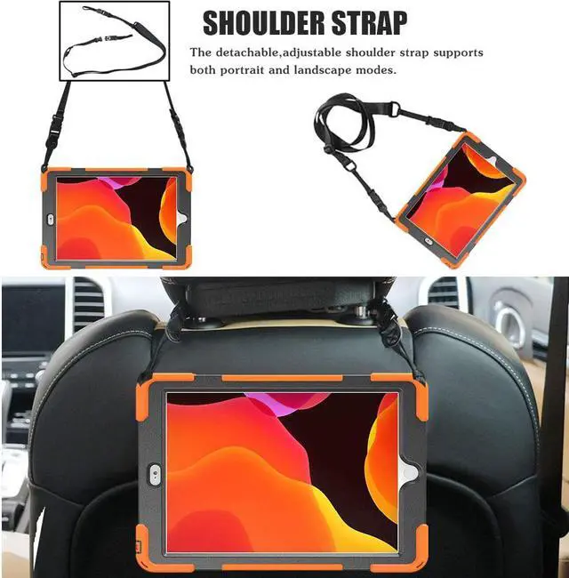 Alt view image 7 of 7 - BONAEVER For iPad 9th 8th 7th Generation 10.2 Case with Pencil Holder Stand and Strap Shoulder Strap Shockproof Cover for iPad 10.2 inch 2021 2020 2019