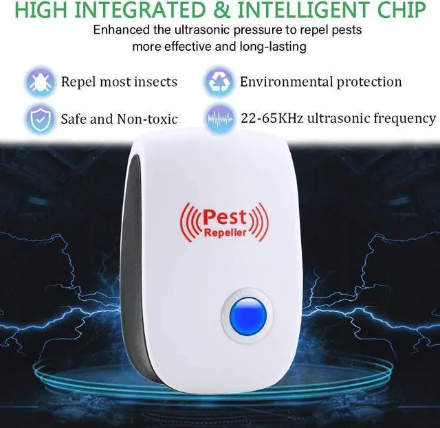 Alt view image 3 of 7 - BONAEVER Ultrasonic Pe Stand Repeller 6 Packs Plug-in Electronic Pe Stand Repeller for Bugs Insects Cockroaches Mice Spiders Rodents Mosquitoes