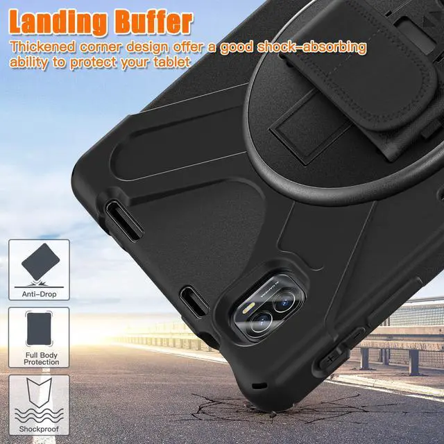 Alt view image 2 of 7 - BONAEVER Case for Xiaomi Mi Pad 5 / MiPad 5 Pro 11 inch 2021 Shockproof Cover with S Pen Holder Hand Strap / Stand and Shoulder Strap