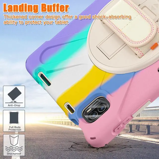 Alt view image 2 of 7 - BONAEVER Case for Xiaomi Mi Pad 5 / MiPad 5 Pro 11 inch 2021 Shockproof Cover with S Pen Holder Hand Strap / Stand and Shoulder Strap