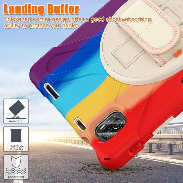 Alt view image 5 of 7 - BONAEVER Case for Xiaomi Mi Pad 5 / MiPad 5 Pro 11 inch 2021 Shockproof Cover with S Pen Holder Hand Strap / Stand and Shoulder Strap