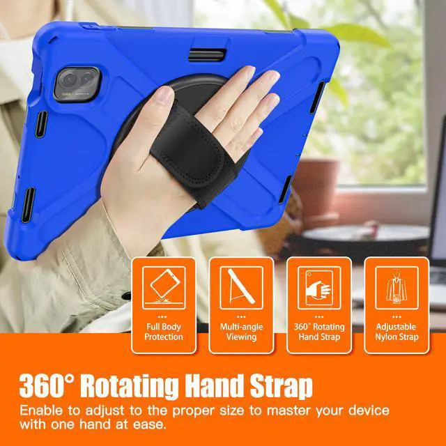 Alt view image 3 of 7 - BONAEVER Case for Xiaomi Mi Pad 5 / MiPad 5 Pro 11 inch 2021 Shockproof Cover with S Pen Holder Hand Strap / Stand and Shoulder Strap