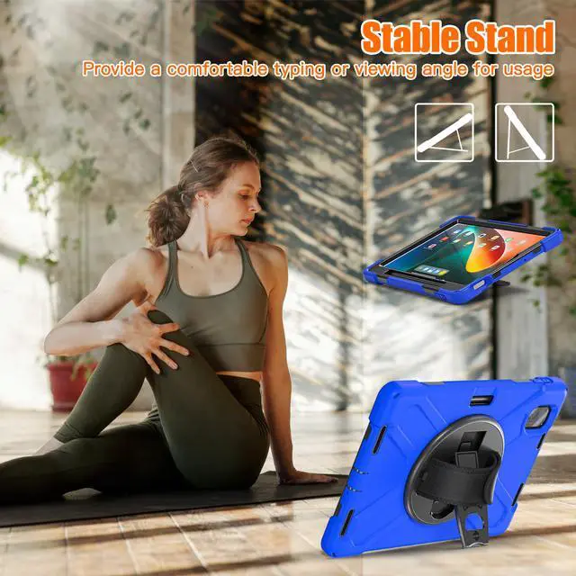 Alt view image 5 of 7 - BONAEVER Case for Xiaomi Mi Pad 5 / MiPad 5 Pro 11 inch 2021 Shockproof Cover with S Pen Holder Hand Strap / Stand and Shoulder Strap